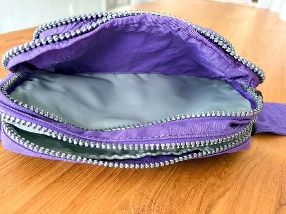 Kipling Merryl Convertible Crossbody Bag Belt Bag Waist Pack Purple - Picture 6 of 7